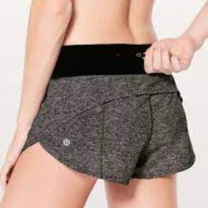 Lululemon Speed Up Low-Rise Lined Short 2.5' Heather Lux Multi Black Size 4
